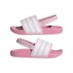 ADIDAS Adilette Estrap Ps Rosa Bianco - Ciabatta Bambina