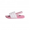 ADIDAS Adilette Estrap Ps Rosa Bianco - Ciabatta Bambina