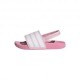 ADIDAS Adilette Estrap Ps Rosa Bianco - Ciabatta Bambina