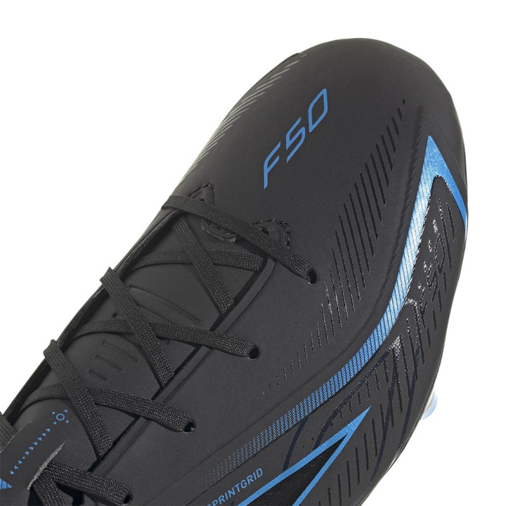 ADIDAS F50 Hyperfast League Fg Nero Azzurro - Scarpe Da Calcio Uomo