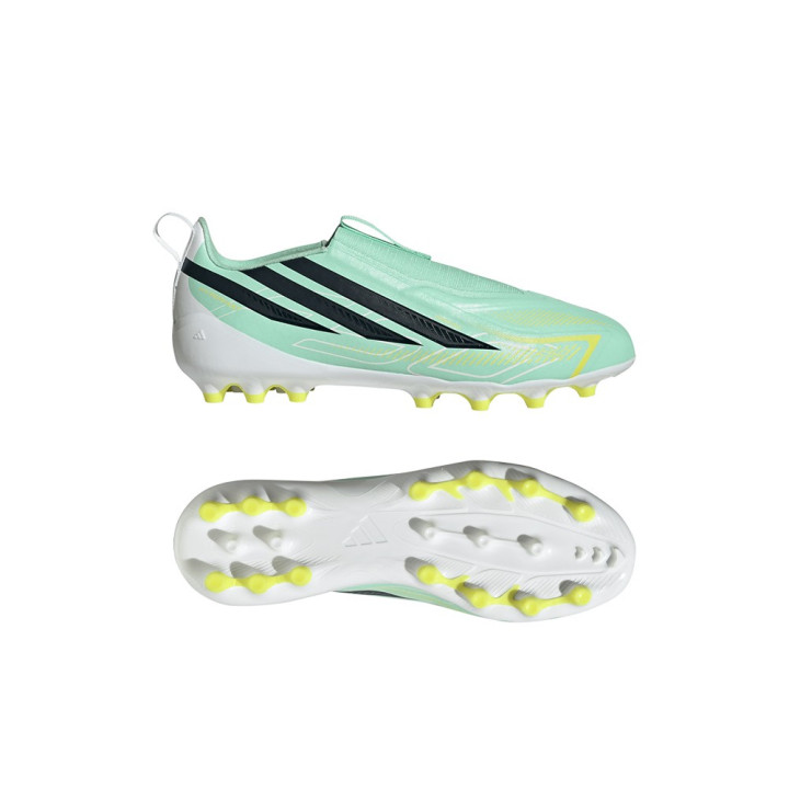 ADIDAS F50 Hyperfast Leaugue Ll Ag Menta Nero - Scarpe Da Calcio Bambino