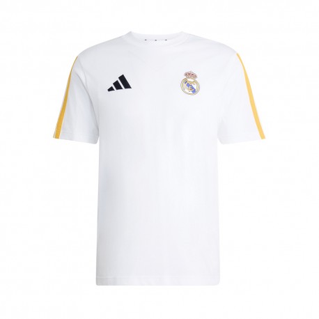 ADIDAS Maglia Maniche Corte Real Dna Bianco Giallo Uomo