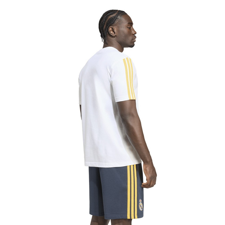ADIDAS Maglia Maniche Corte Real Dna Bianco Giallo Uomo