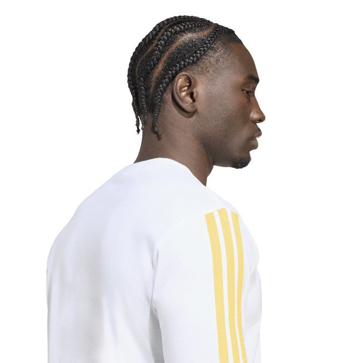 ADIDAS Maglia Maniche Corte Real Dna Bianco Giallo Uomo