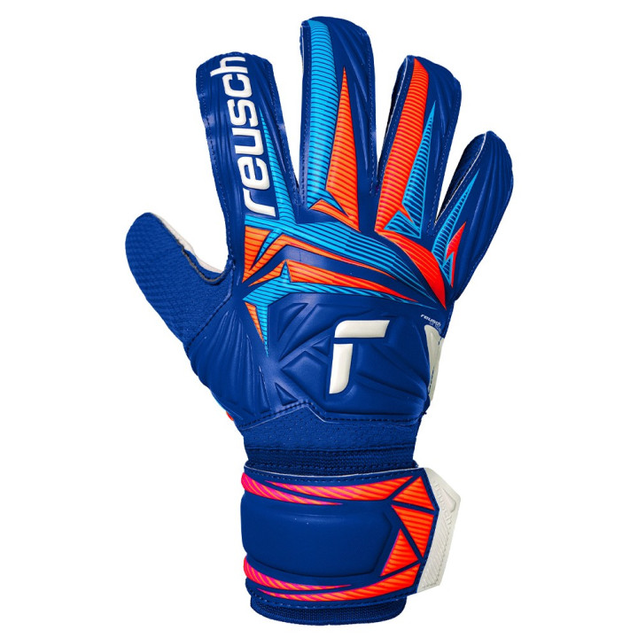 Reusch Guanti Calcio Attrakt Solid Blu Bianco Arancio Uomo