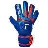 Reusch Guanti Calcio Attrakt Solid Blu Bianco Arancio Uomo