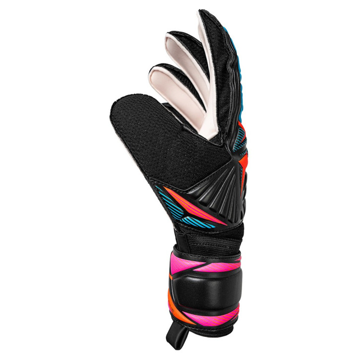 Reusch Guanti Calcio Attrakt Solid Nero Azzurro Arancio Uomo