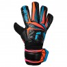 Reusch Guanti Calcio Attrakt Solid Nero Azzurro Arancio Uomo