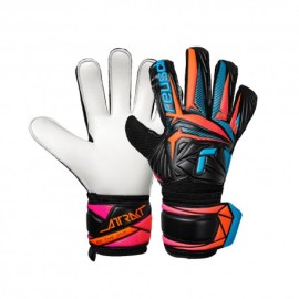 Reusch Guanti Calcio Attrakt Solid Nero Azzurro Arancio Uomo