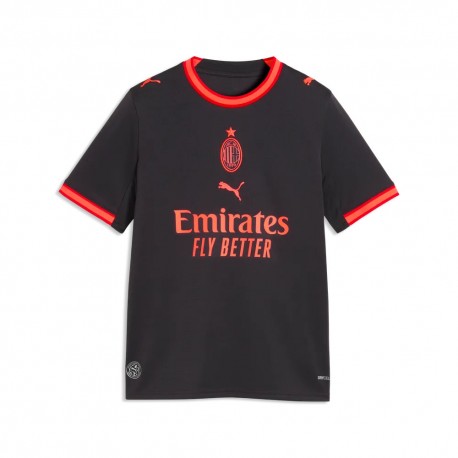 Puma Maglia Calcio Ac Milan Third Replica 26 27 Grigio Rosso Bambino
