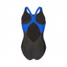 Arena Costume Intero Piscina Scratchy V Back Nero Blu Donna