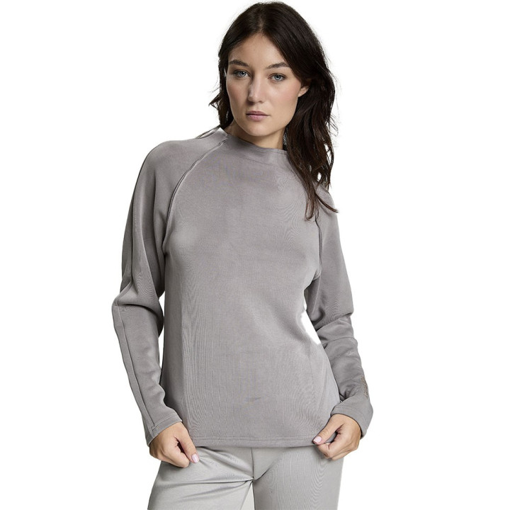 Iceport Maglia Maniche Lunghe Collo Vulcano La Ade Grigio Donna