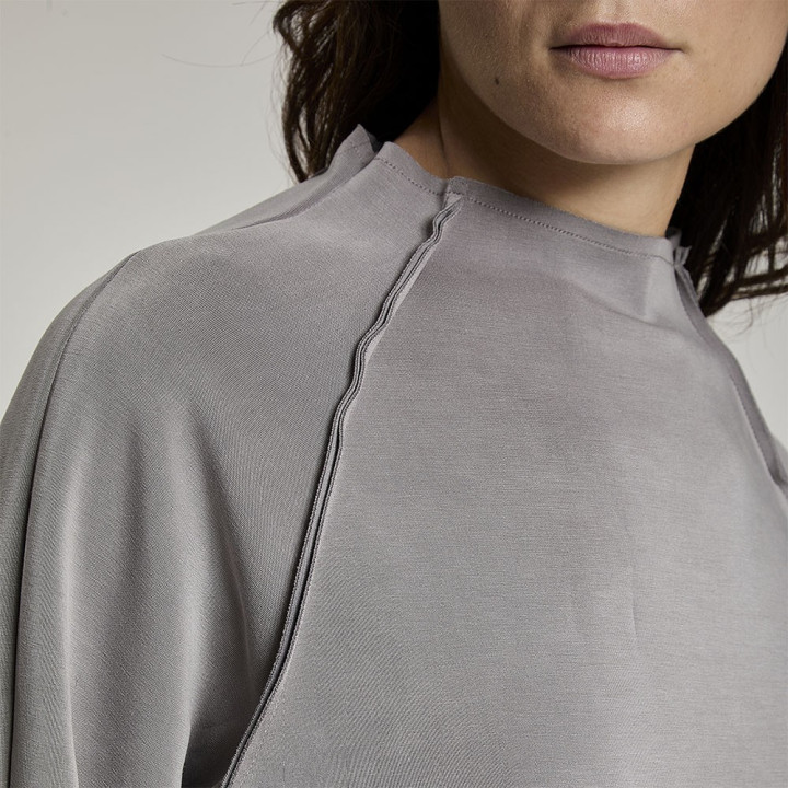 Iceport Maglia Maniche Lunghe Collo Vulcano La Ade Grigio Donna
