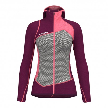 Crazy Felpa In Pile Ionic Blush Nero Donna