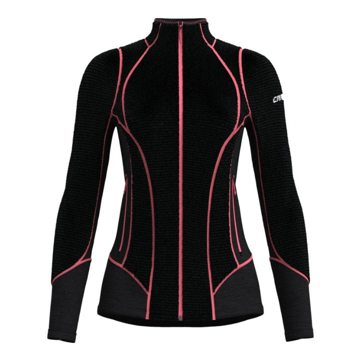Crazy Felpa In Pile Exit Extrafleece Blush Nero Donna