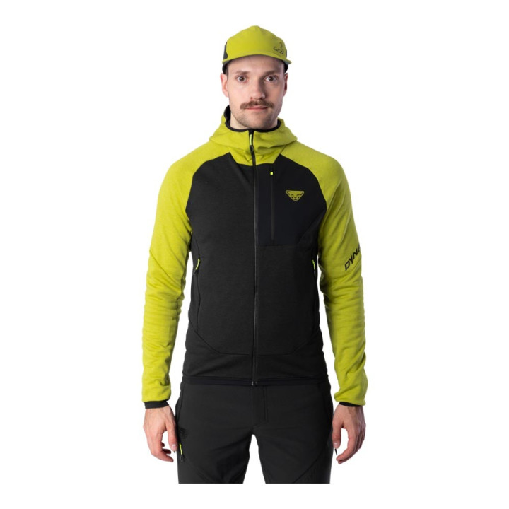 Dynafit Fleece Radical Wool Hooded Oroen Lime Uomo