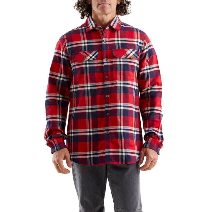 E9 Camicia Sportiva Peppino Blue-Red Uomo
