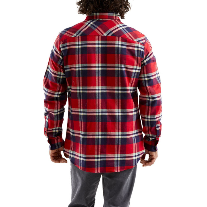E9 Camicia Sportiva Peppino Blue-Red Uomo