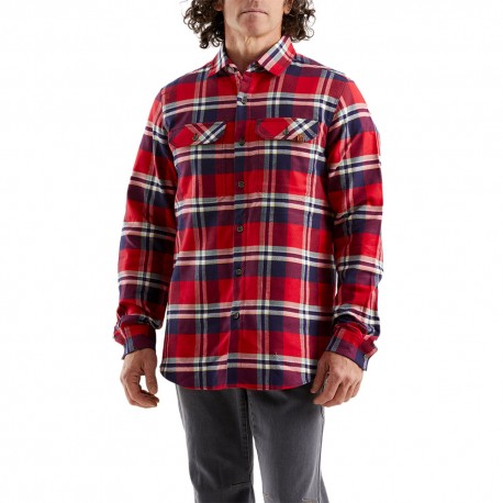 E9 Camicia Sportiva Peppino Blue-Red Uomo