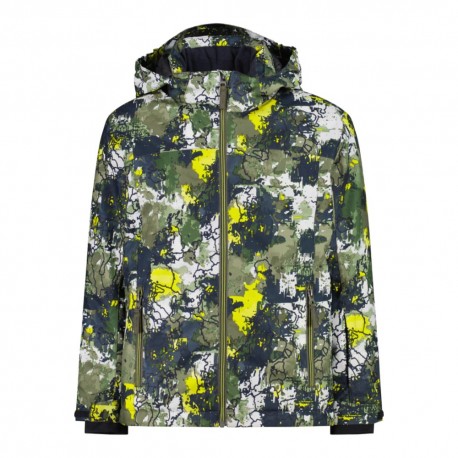 Cmp Giacca Sci Fantasia Verde Bambino