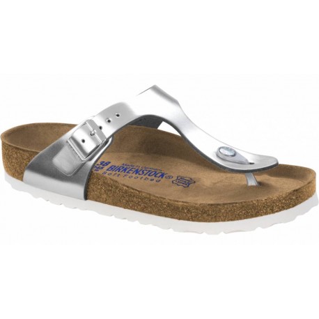 Birkenstock Sandalo Donna Gizeh Metal Argento