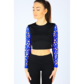 Sara Anversa T-Shirt Top Train Blu