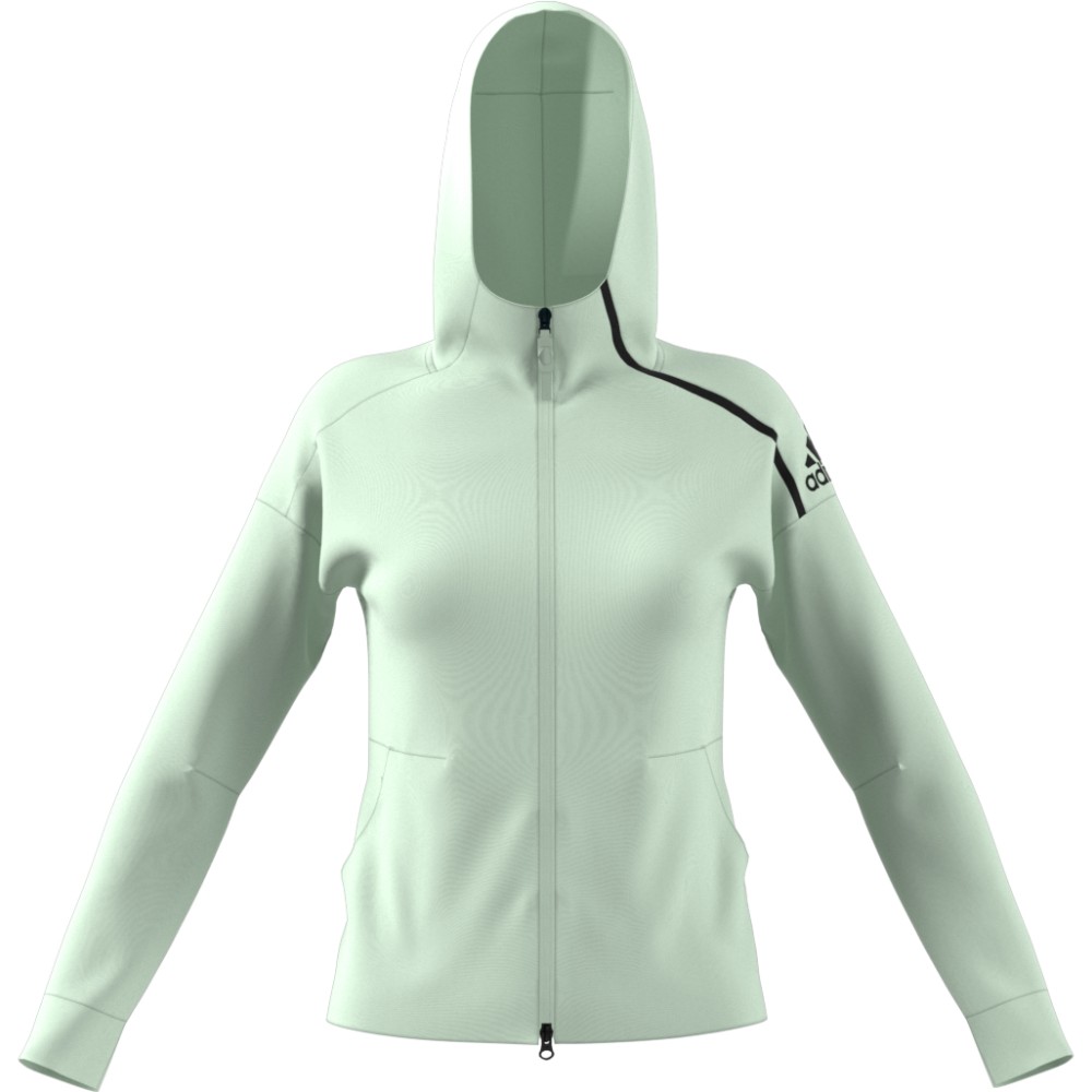 ADIDAS hodded donna track top verde S