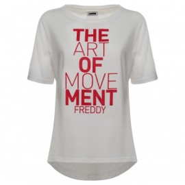 Freddy T-Shirt Donna Mm Logo Bianco