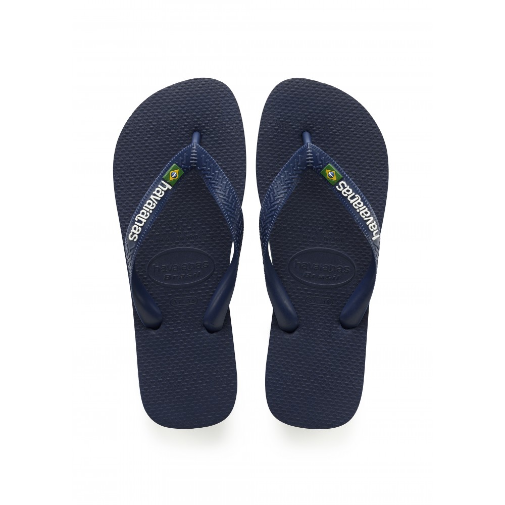 Havaianas Infradito Mare Brasil Logo Blu BRASIL 45/46 - EUR 47/48