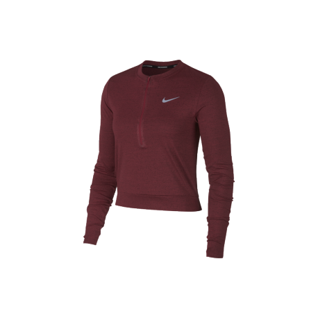 Nike Shirt Donna Run Ml Medalist  Burgundy Crush