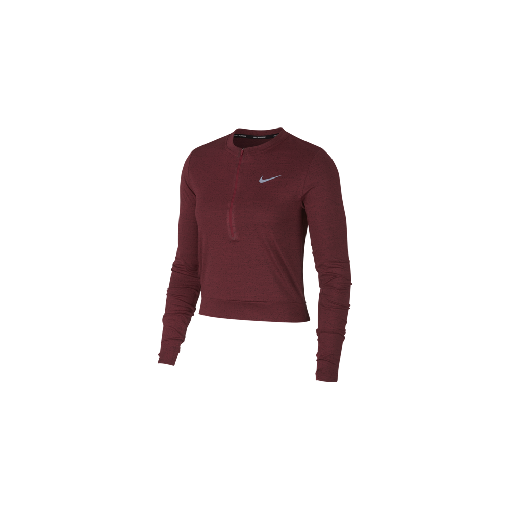 Nike Shirt Donna Run Ml Medalist Burgundy Crush L