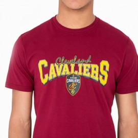 New Era T-Shirt Mm Nba Cleveland  Bordeaux/Giallo