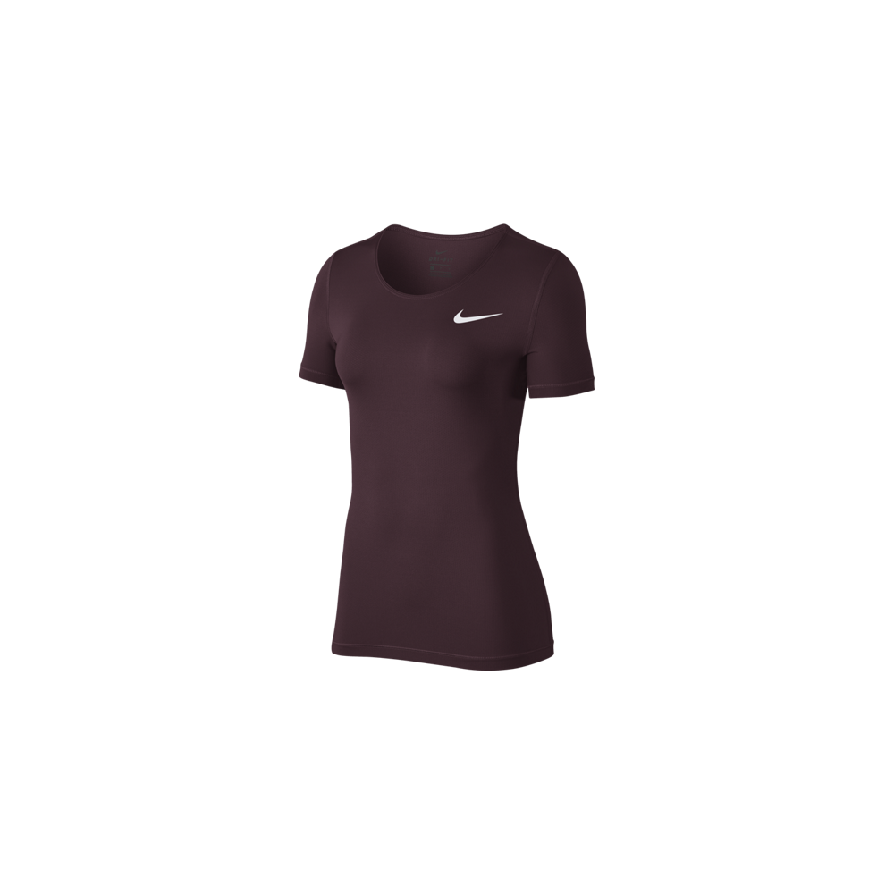 Nike Maglia Manica Corta SS All Over Burgundy Donna S