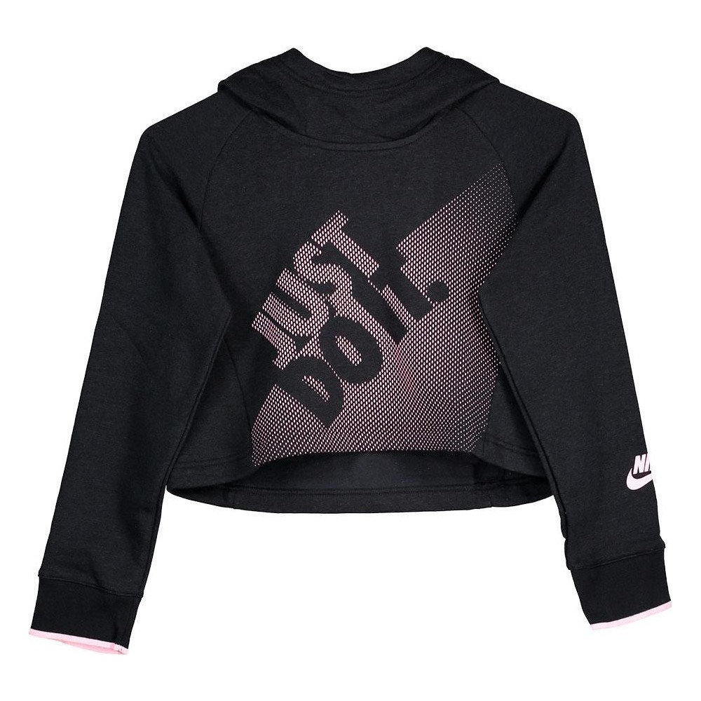 Nike Felpa Hoodie Crop Cappuccio Nero Ragazza - Acquista online su Sportland