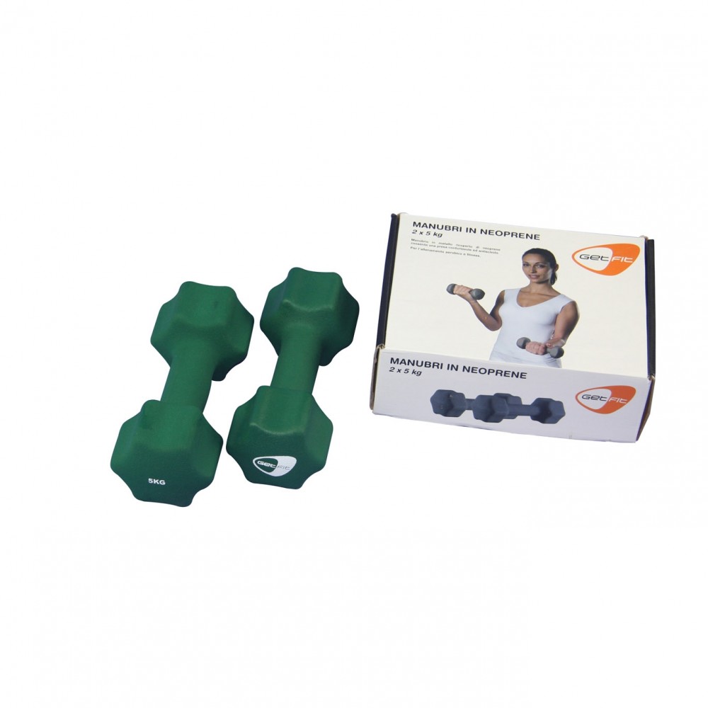 get fit neoprene dumbbell box 2 x 5 kg 5 kg uomo