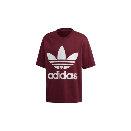 Adidas T-Shirt Con Logo Bordeaux Uomo