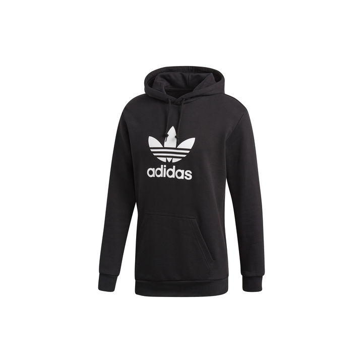 Adidas Felpa Con Cappuccio Trefoil Nero Uomo