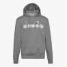 Diadora Felpa Con Cappuccio Logo Grigio Uomo