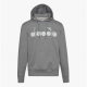 Diadora Felpa Con Cappuccio Logo Grigio Uomo