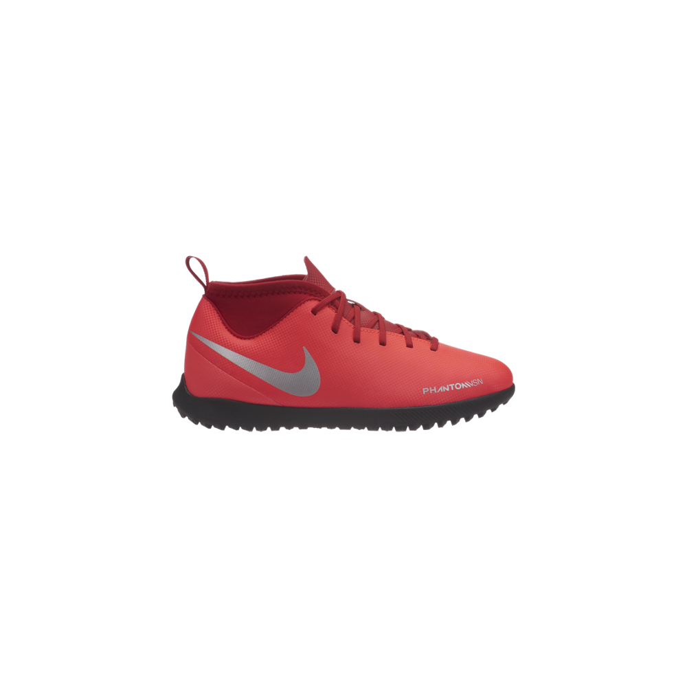 Nike Phantom Vision Club TF Rosso Argento Bambino EUR 38 / US 5.5Y