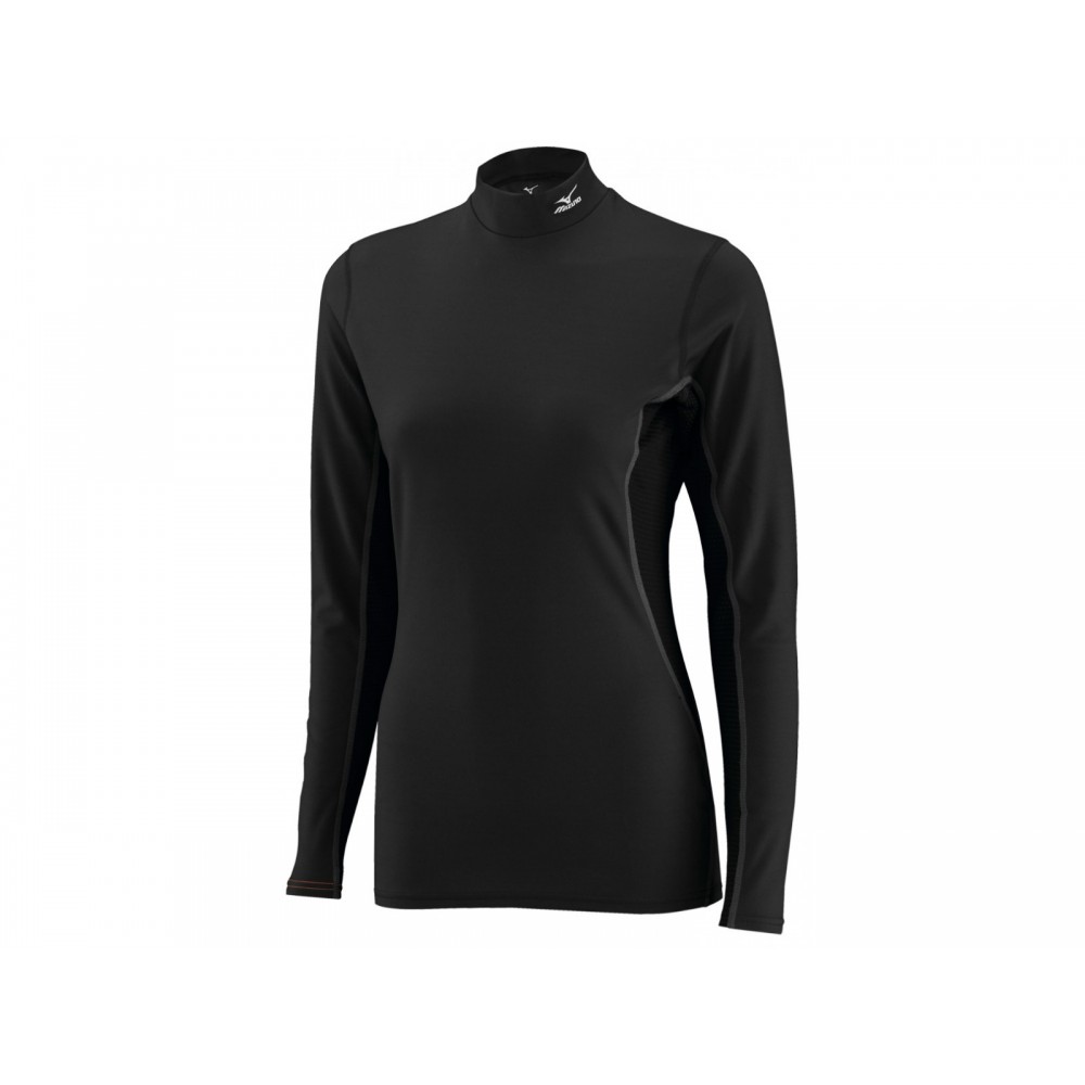 Image of Mizuno Bt T-Shirt Ml Run Lupetto Middleweight Nero Donna XS