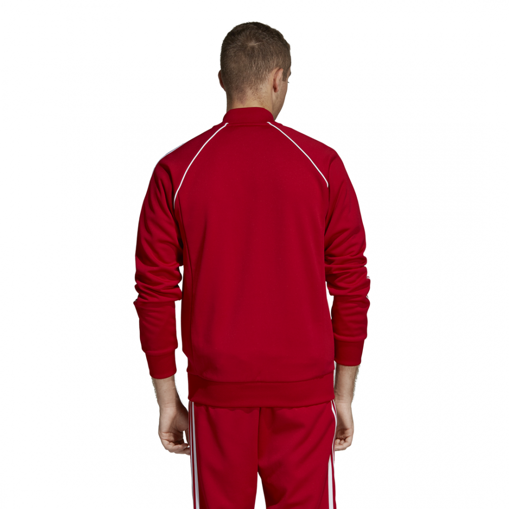 felpa adidas uomo zip rossa