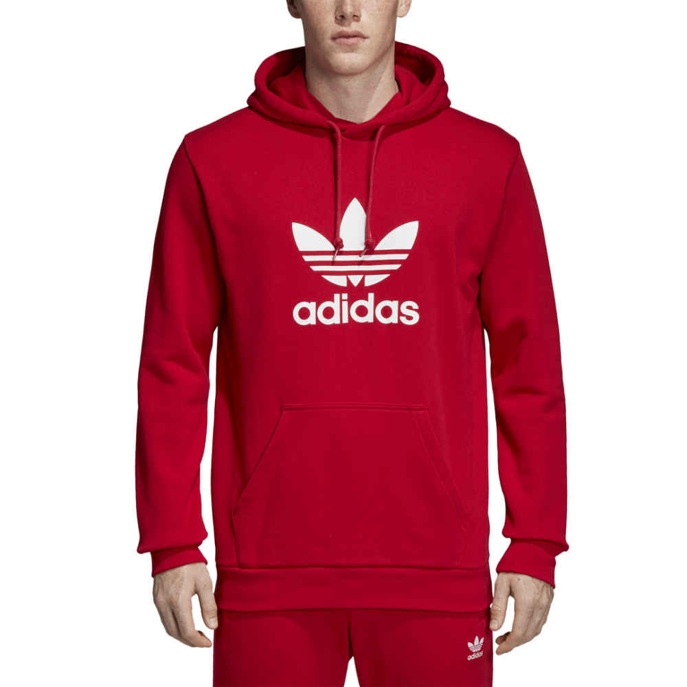 felpa adidas rossa uomo