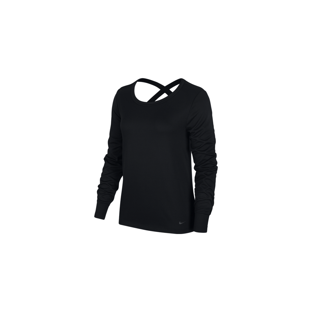 Nike Maglietta Palestra Manica Lunga Elastika Nero Donna S