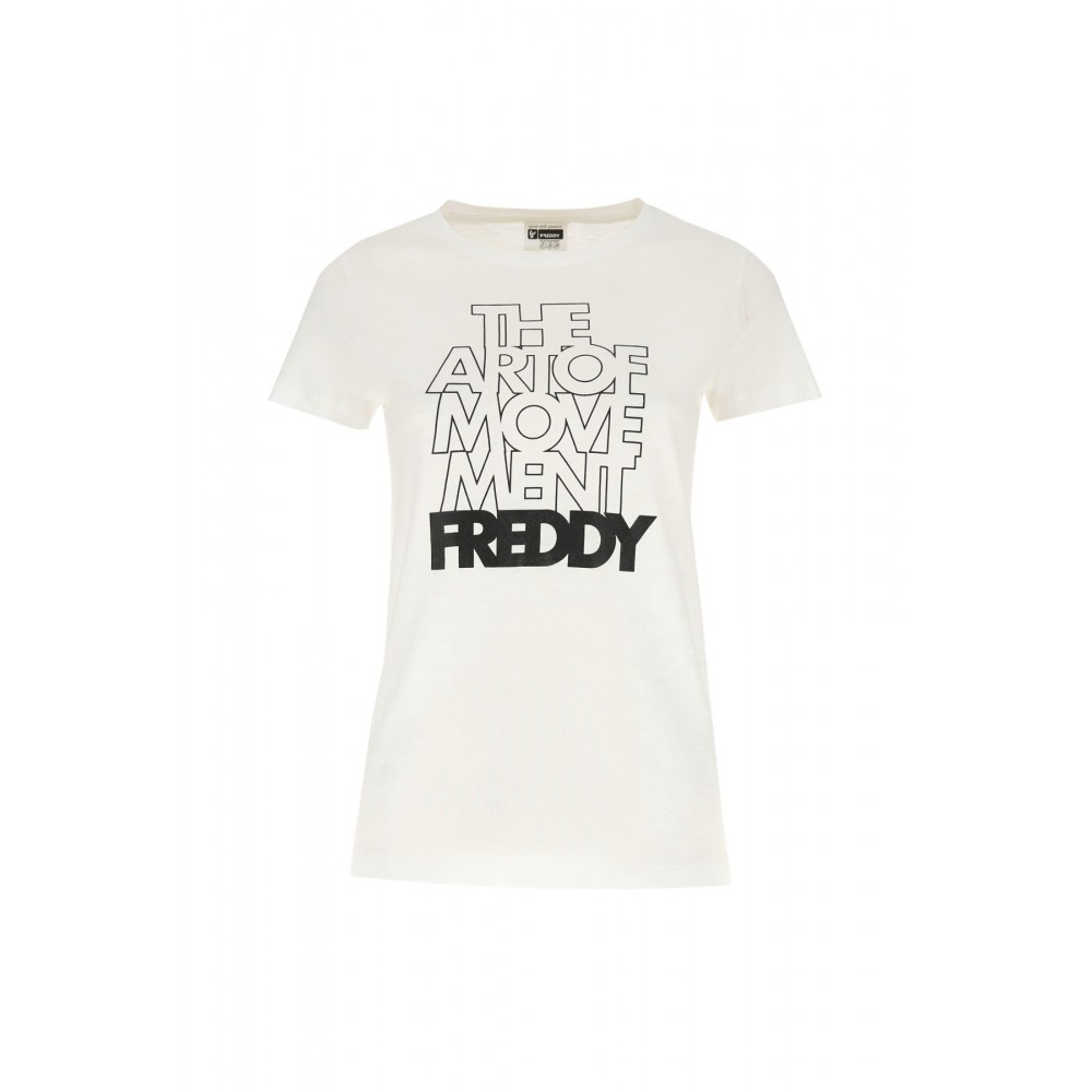 Freddy Maglietta Palestra Jersey Bianco Donna M