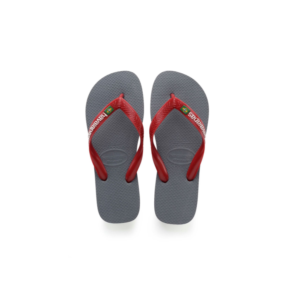 Havaianas Infradito Mare Brasil Logo Grigio Unisex BRASIL 33/34 - EUR 35/36