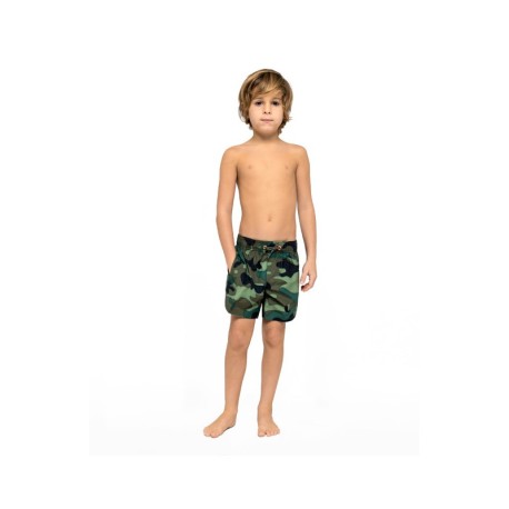 Sundek Costume Boxer Con Elastico Verde Camou Bambino