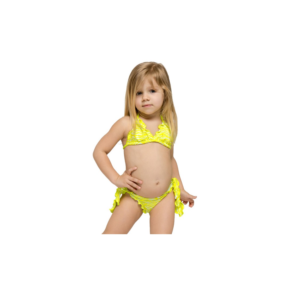 Image of Sundek Bikini Tigrato Giallo Bambina 10 Anni