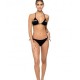 Sundek Costume Slip Con Fiocchi Logo Nero Donna