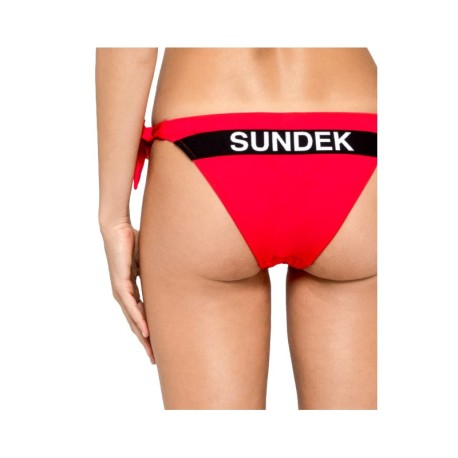 Sundek Costume Slip Logo Rosso Donna